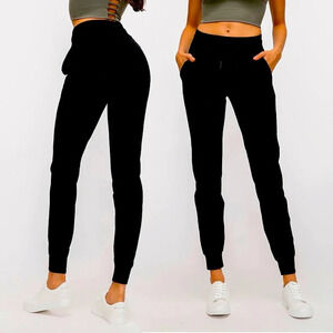 Women’s Athleisure Performance Joggers in black with pockets multiple sizes